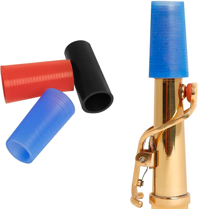 REMAGIC Alto Sax Neck 3Pcs, Multicolour Saxophone Neck Cork Sleeve Replacement, Silicone Case Protector Instead of Cork Sheet for Instrument Accessories, Silicone Sheet Saxophone Instrument Accessories - Image 3